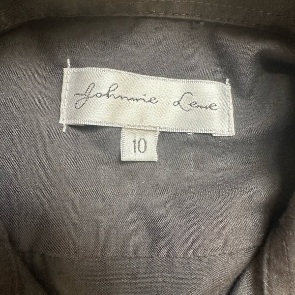 Boy’s Johnnie Leme Button Down Dress Shirt; Black; Size 10 - Picture 2 of 4